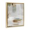 Stupell Industries Muted Neutral Composition Framed Floater Canvas Wall Art Design by Susan Jill